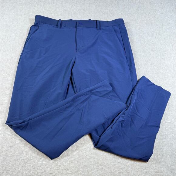 NWT Layer8 Men’s L Blue Standard Fit Tapered Leg Athletic Wear Performance Pants - Picture 1 of 7